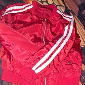 Red Zipped up Jacket